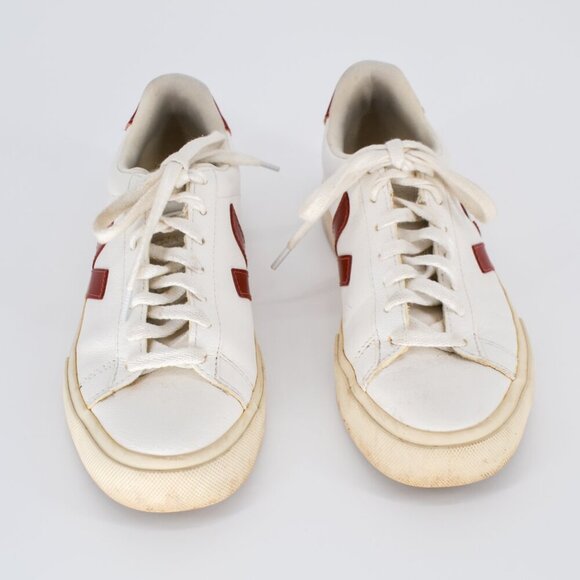 Veja Campo Chromefree Sneakers Extra White Rouille Leather Women's US 7 EU 38 - Picture 5 of 9